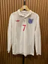 England Home 2009/10 Long Sleeve - #7 David Beckham