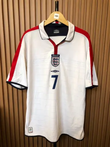 England Home Jersey 2004 with No. 7 David Beckham